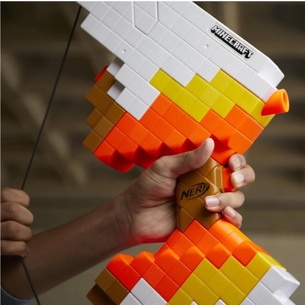 New NERF Minecraft Sabrewing Motorized Blaster Bow 8 Elite Darts 8-Dart Clip